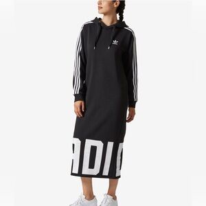 adidas Originals | Bold Age Hoodie Sweatshirt Midi Dress Large